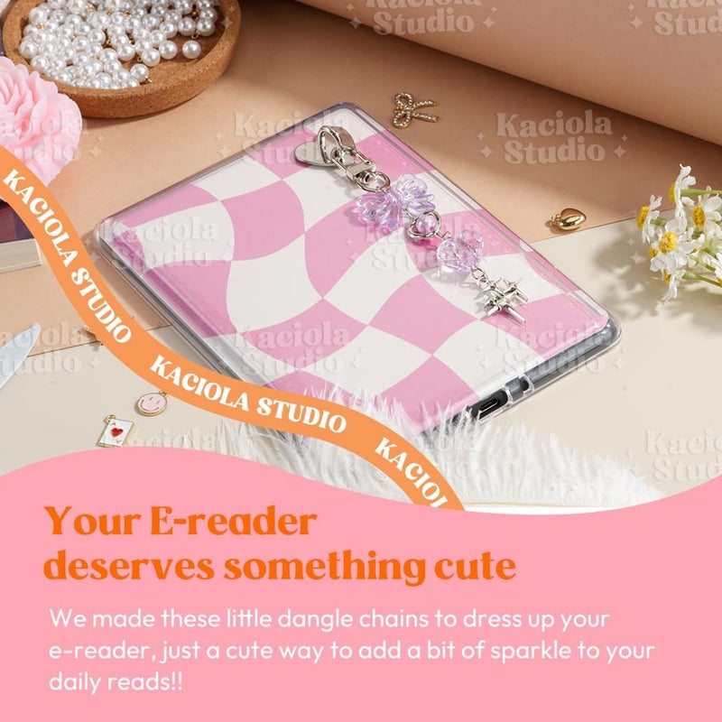Kaciola Charms for E-reader, Cute Phone Charm Chains Bracelets Accessories for Readers Booklovers Women Men, Charms Compatible for E-Reader/Phone/Paper White (C01-C05) - Image 2
